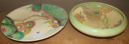 Clarice Cliff charger & bowl